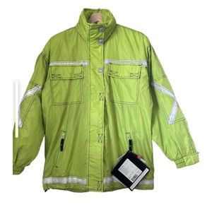 Obermeyer Vintage Neon Spark Reflective Thermolite Hooded Waterproof Ski…
